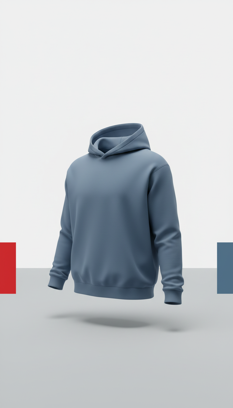 Sudadera azul logo de algodón