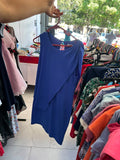 Vestido Azul Elegancia Drapé