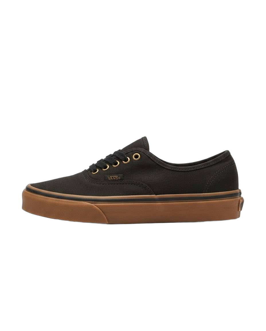 Vans Authentic - Tenis unisex color negro con suela de goma