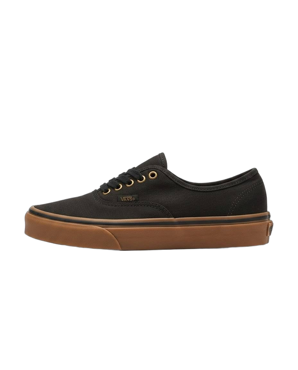 Vans Authentic - Tenis unisex color negro con suela de goma