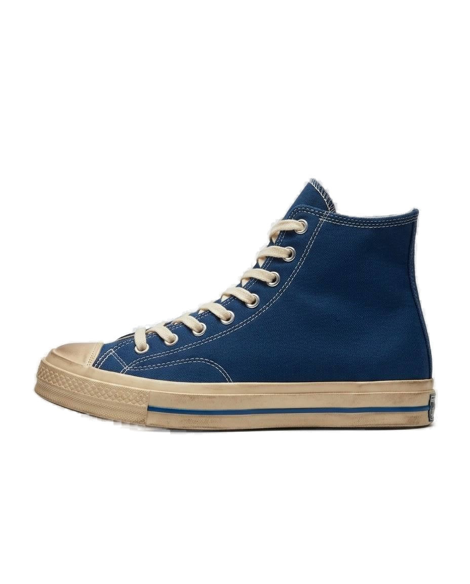 Tenis High-Top Unisex Estilo Vintage Azul Marino