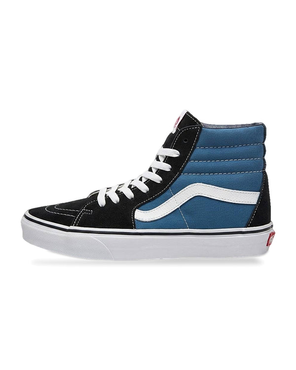 Vans Sk8-Hi - Tenis clásicos de lona y gamuza color azul y negro