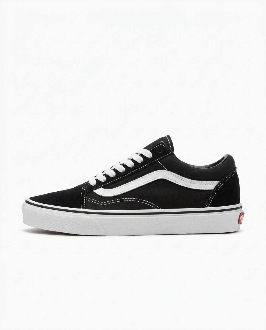 Vans Old Skool - Tenis casuales unisex color negro con blanco