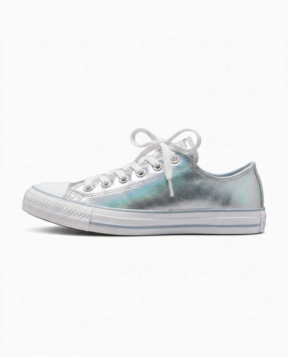 Converse Chuck Taylor All Star - Tenis Plateados Metálicos