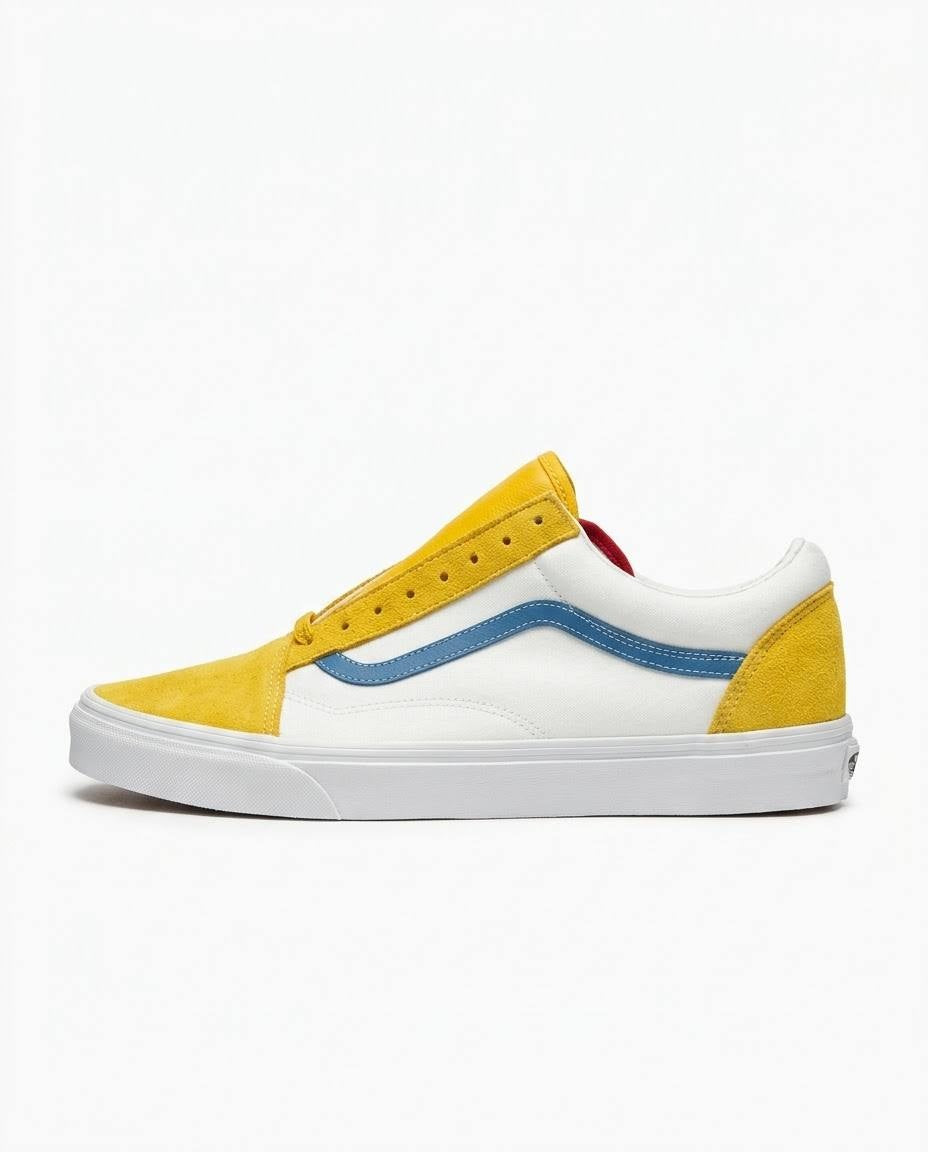 Vans Old Skool - Tenis casuals con diseño en paneles amarillos