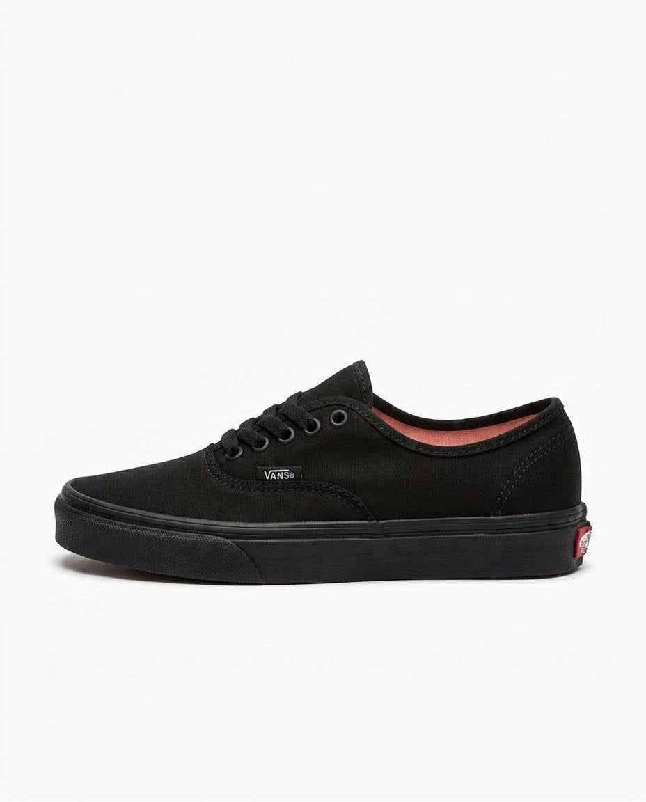 Vans Authentic - Tenis unisex color negro total (Triple Black)