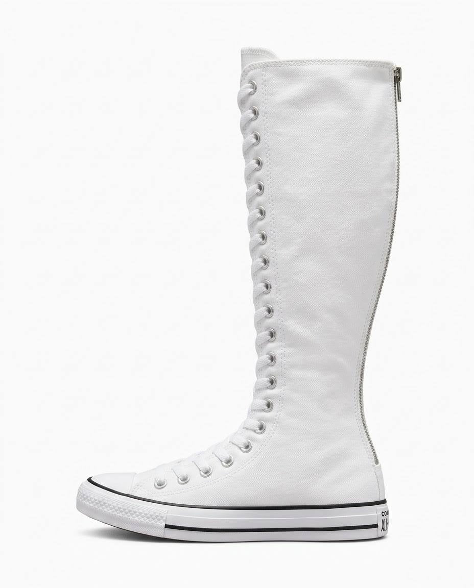 Converse Chuck Taylor All Star - Botas altas de lona blancas