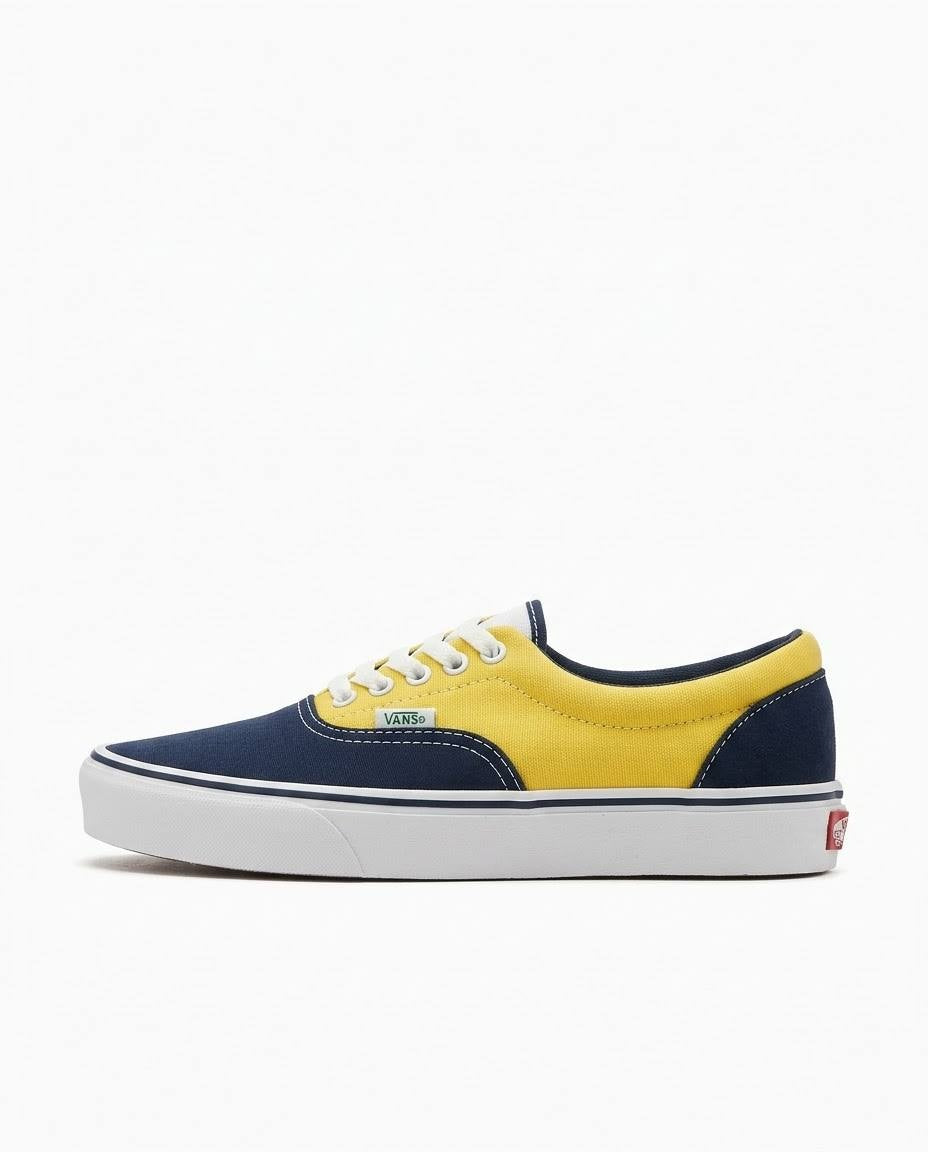 Vans Era - Tenis casuales en azul marino y amarillo