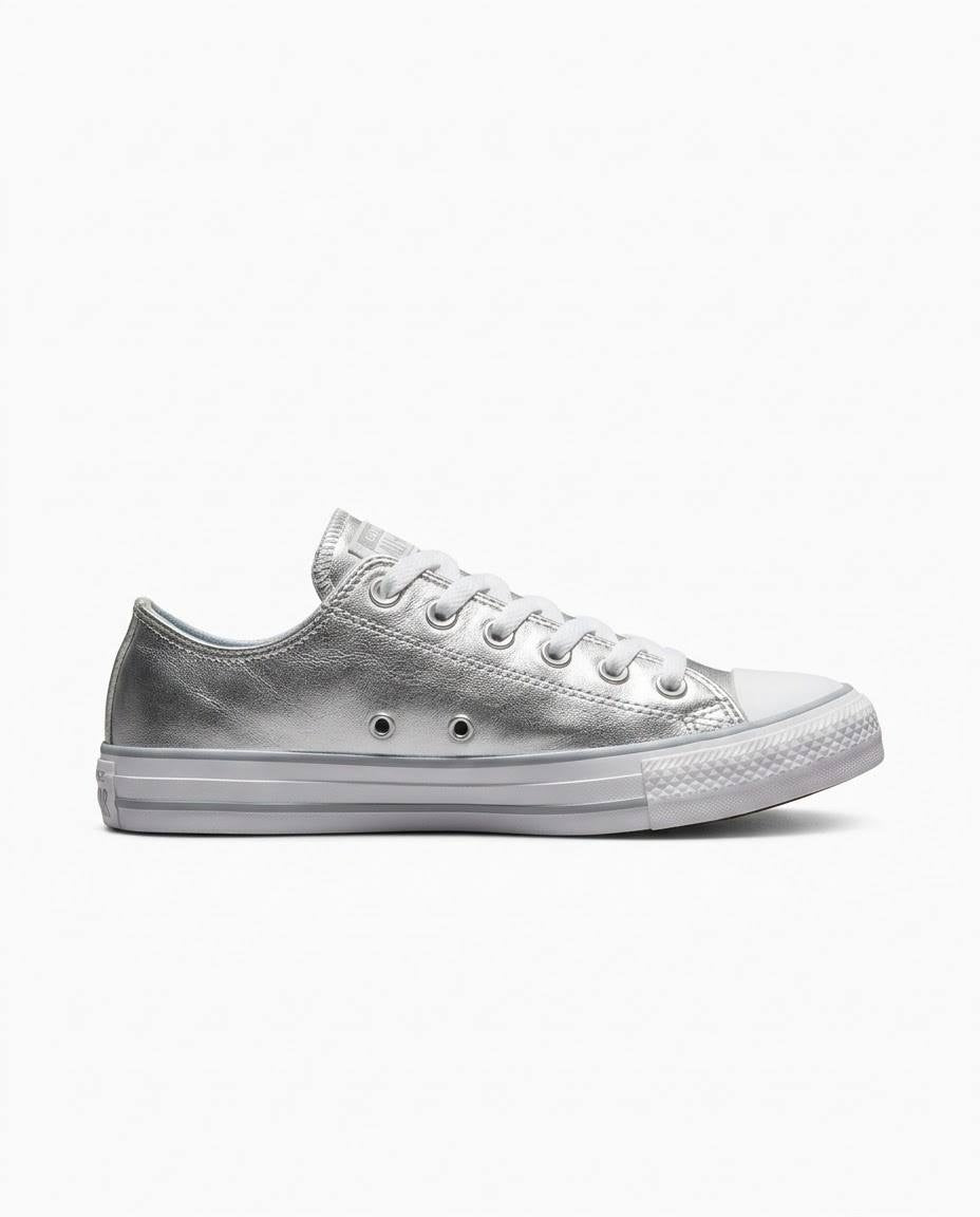 Converse Chuck Taylor All Star - Tenis Plateados Metálicos