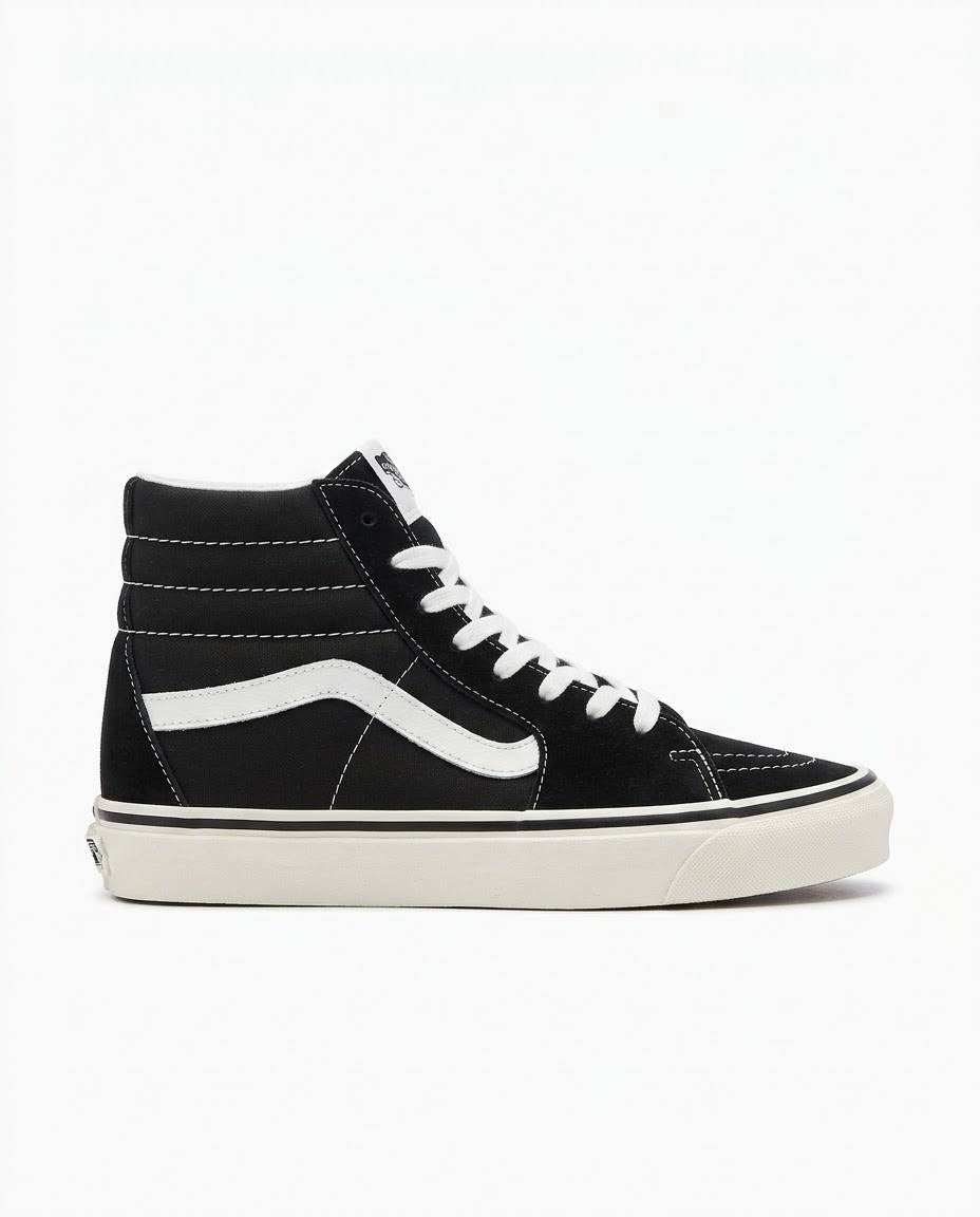 Vans Sk8-Hi - Tenis clásicos de lona y gamuza negros