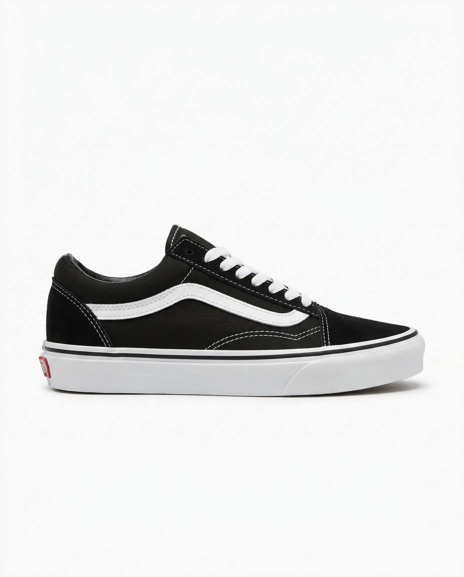 Vans Old Skool - Tenis casuales unisex color negro con blanco