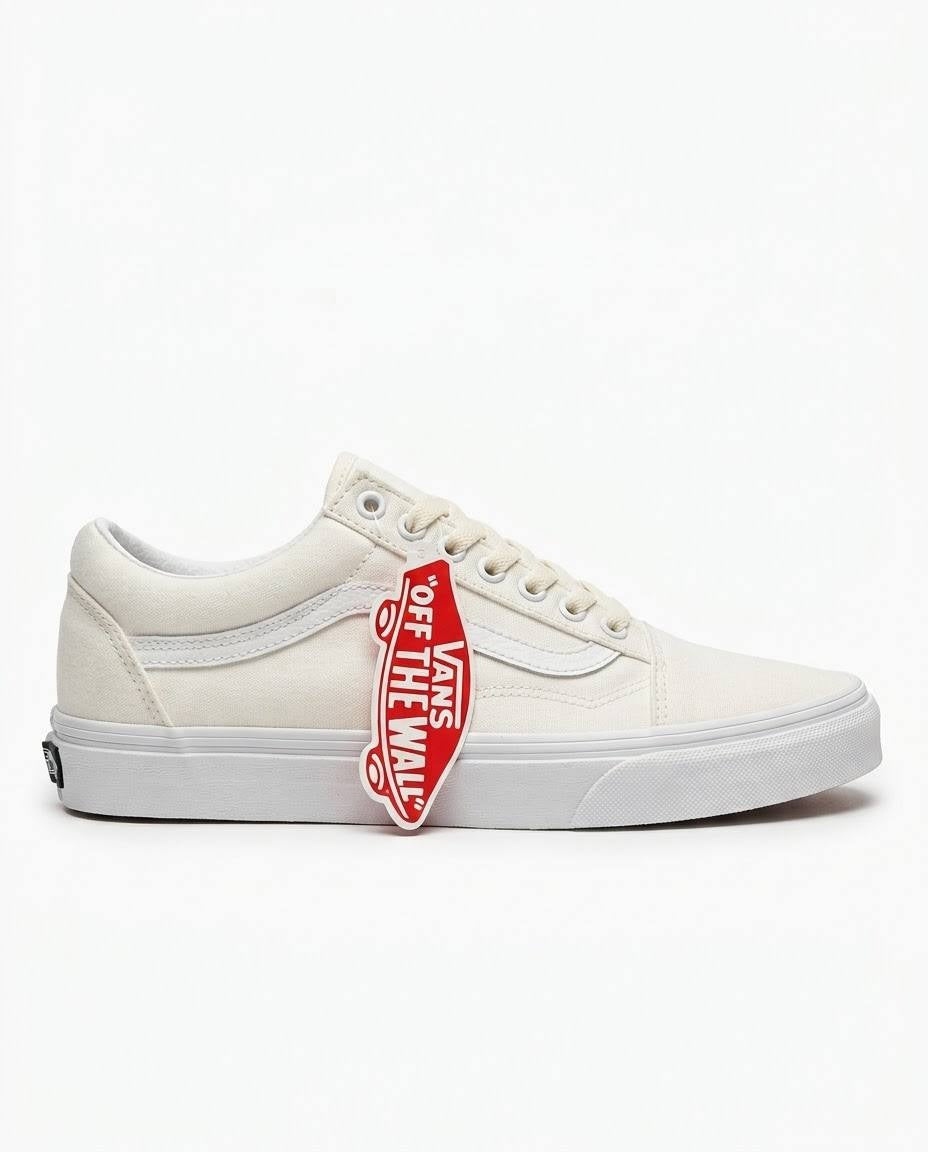 Vans Old Skool - Tenis casuales en color blanco total
