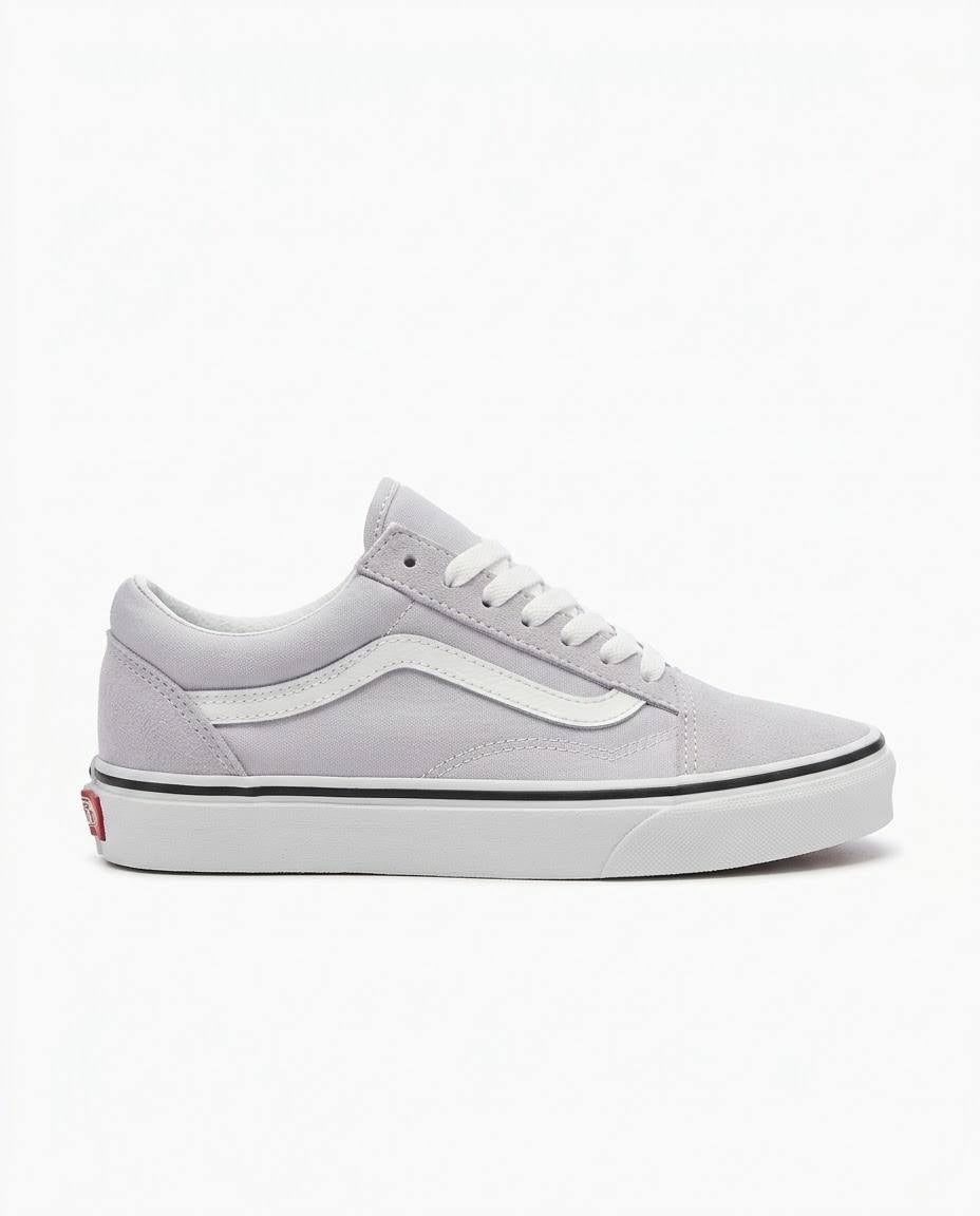 Vans Old Skool - Tenis casuales en color gris claro
