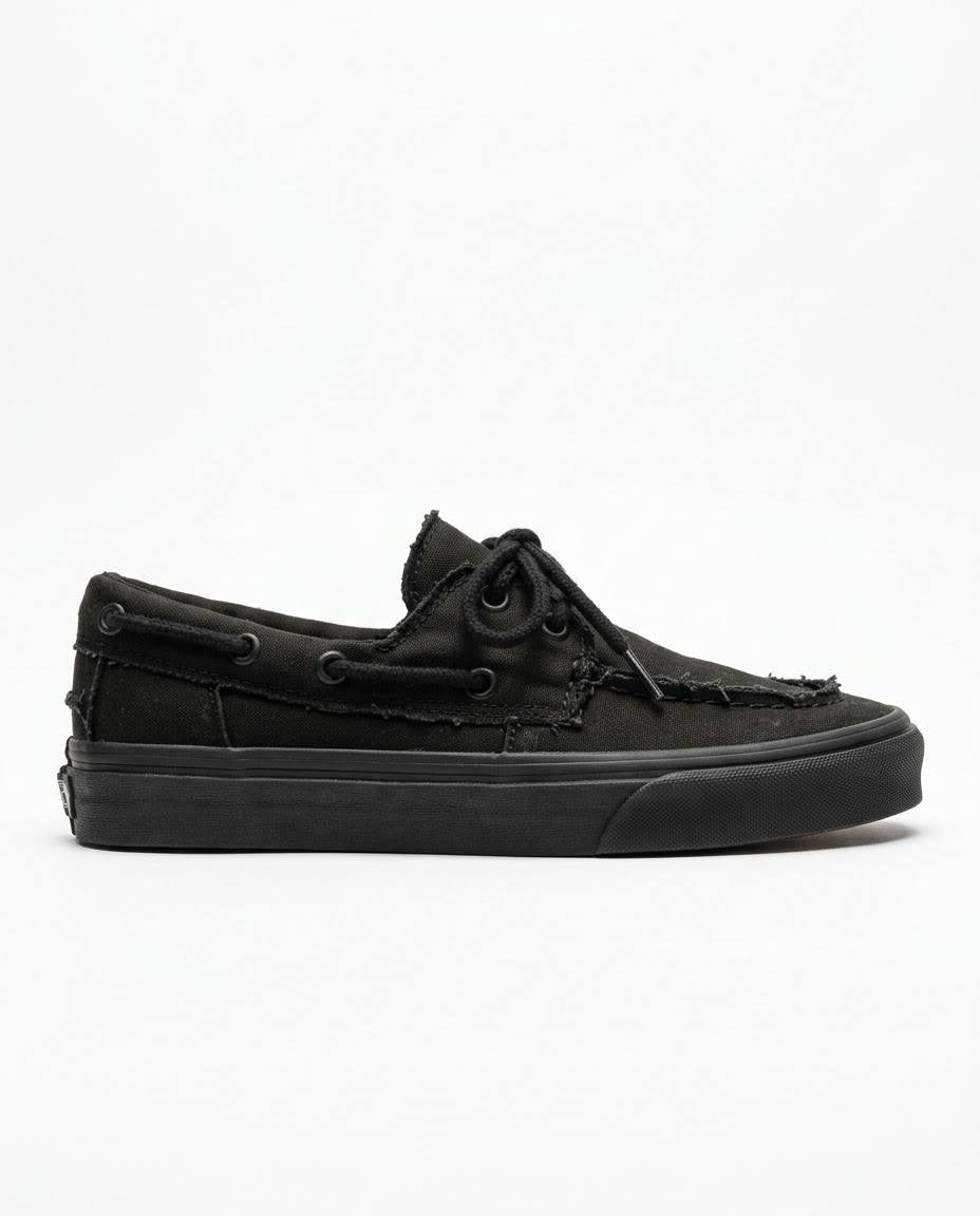Vans La Costa - Tenis casual estilo náutico negro unisex