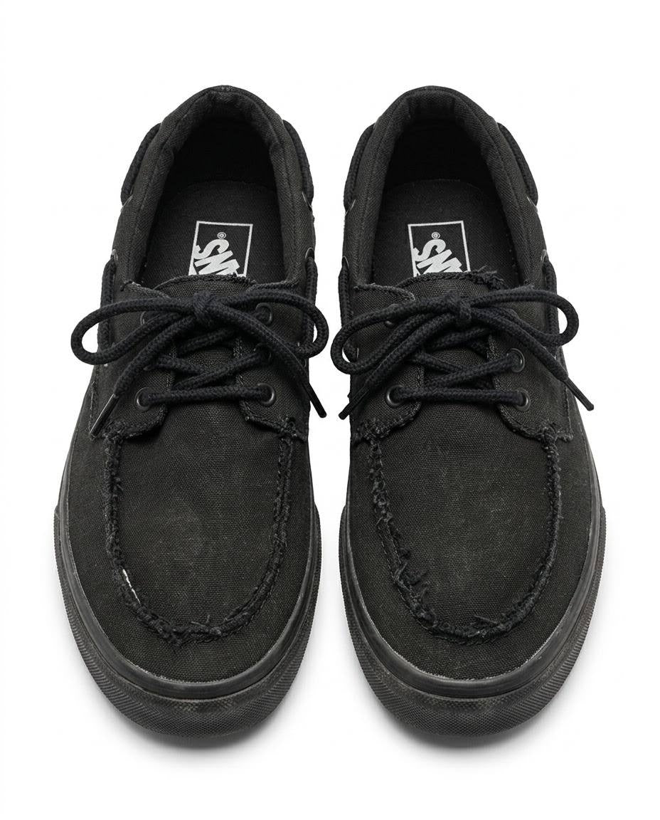 Vans La Costa - Tenis casual estilo náutico negro unisex
