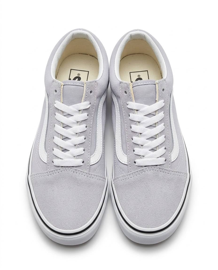 Vans Old Skool - Tenis casuales en color gris claro