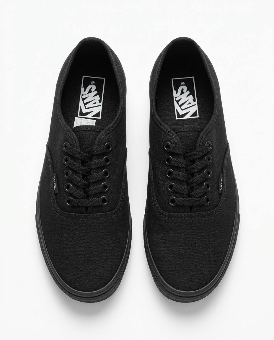 Vans Authentic - Tenis casuales para hombre en color negro total