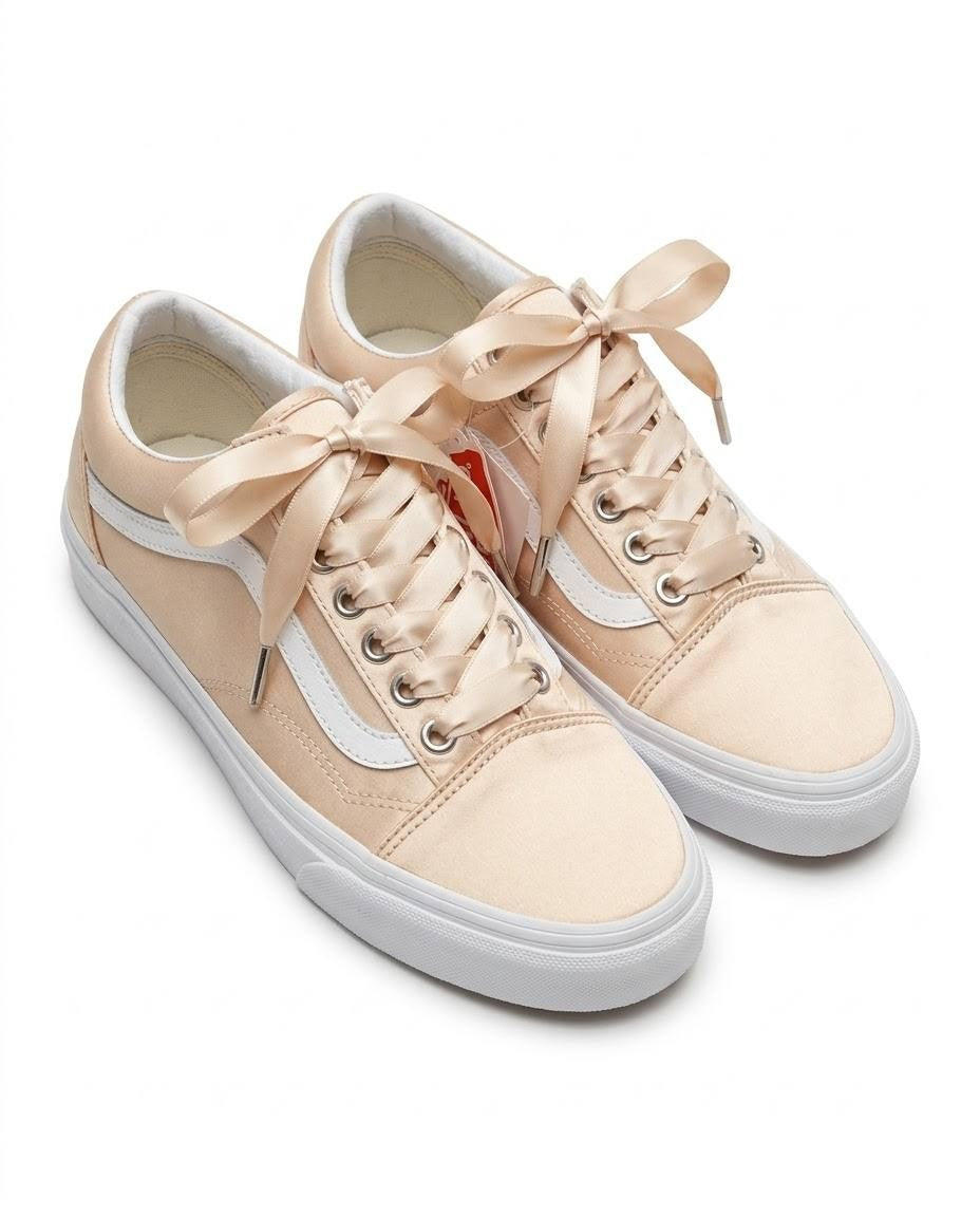 Vans Old Skool Satin - Tenis de satén color rosa