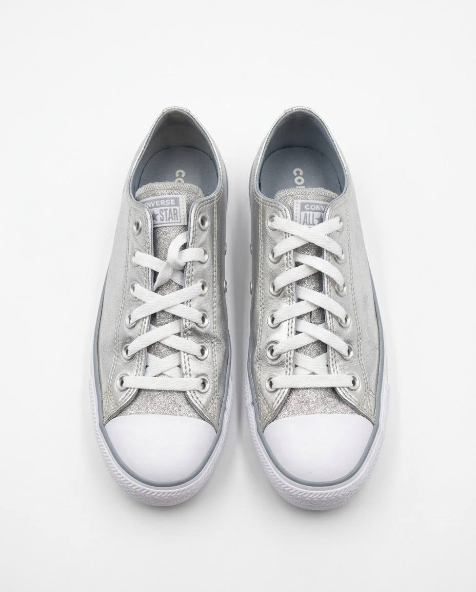 Converse Chuck Taylor All Star - Tenis Plateados Metálicos