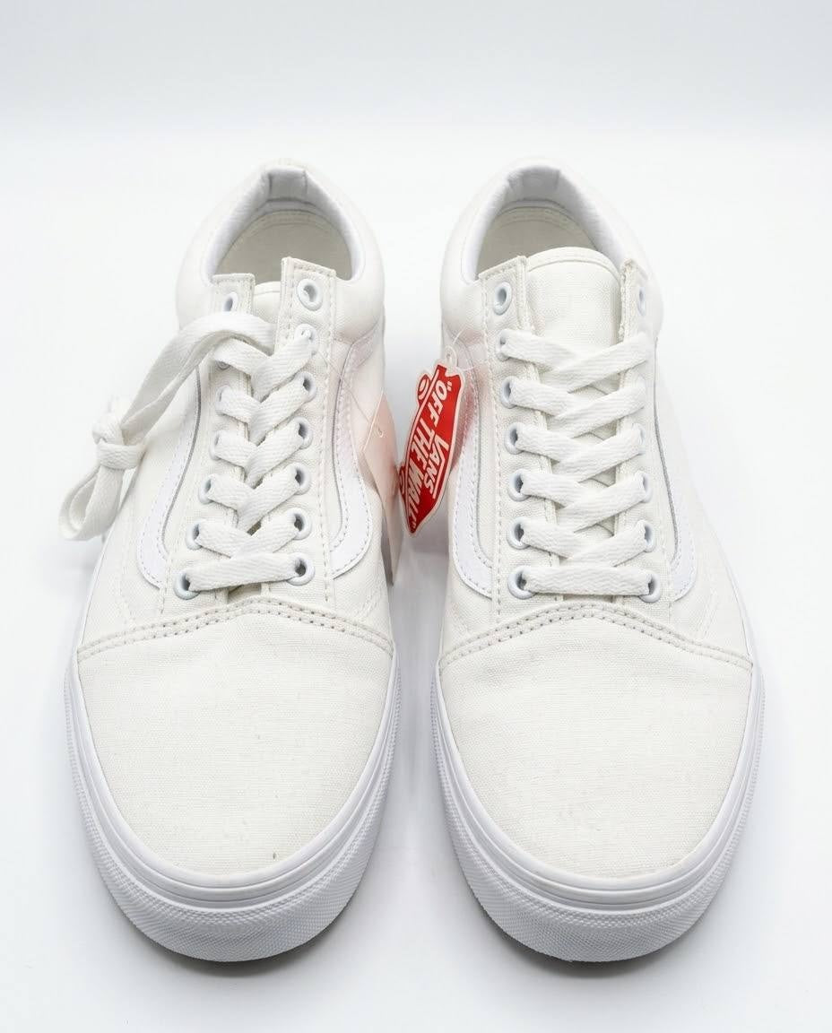 Vans Old Skool - Tenis casuales en color blanco total