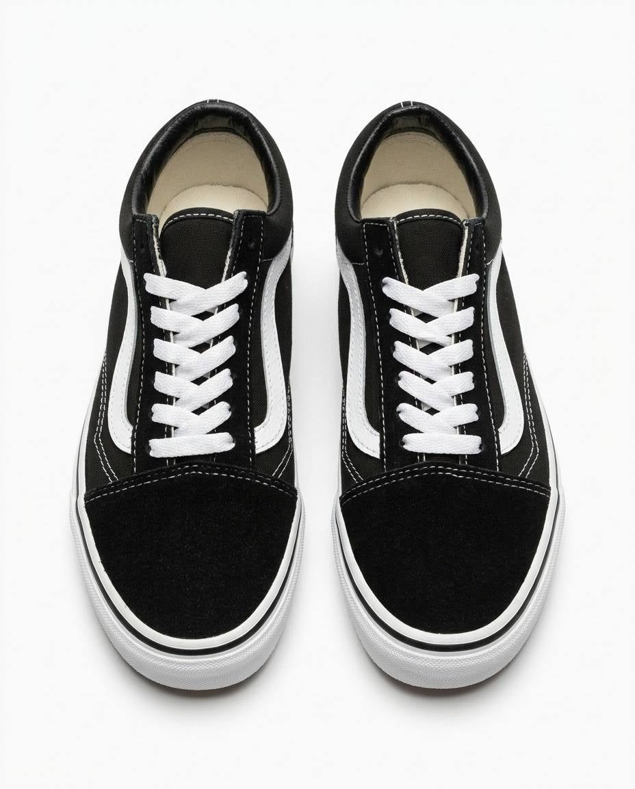 Vans Old Skool - Tenis casuales unisex color negro con blanco