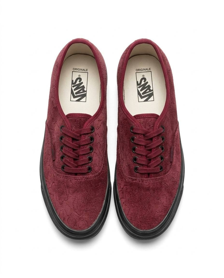 Vans Vault OG Authentic LX - Tenis de Gamuza Burdeos