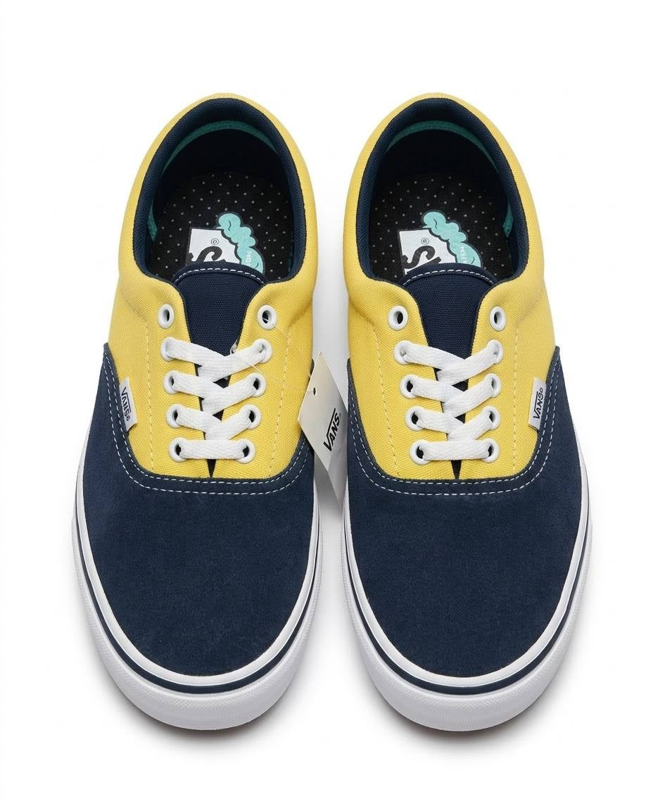 Vans Era - Tenis casuales en azul marino y amarillo
