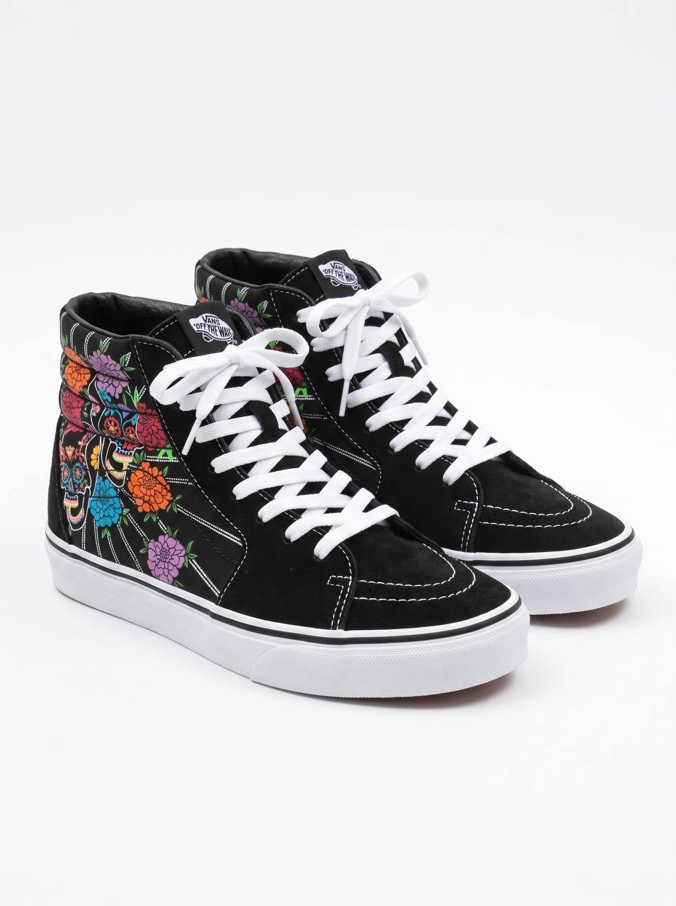 Vans Sk8-Hi - Tenis de Lona con Calaveras Día de Muertos