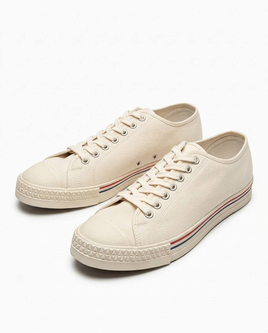 Tenis Casuales Lona Crema Estilo Urbano Unisex
