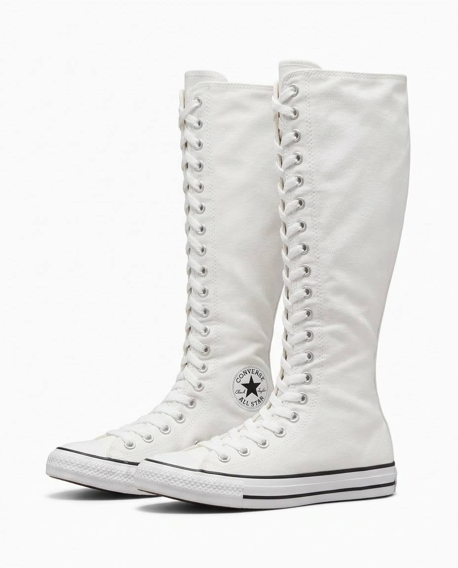 Converse Chuck Taylor All Star - Botas altas de lona blancas