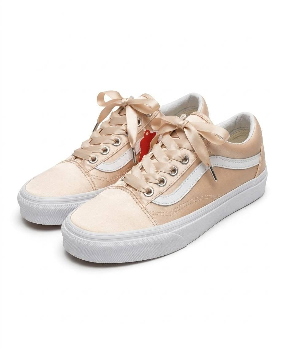 Vans Old Skool Satin - Tenis de satén color rosa