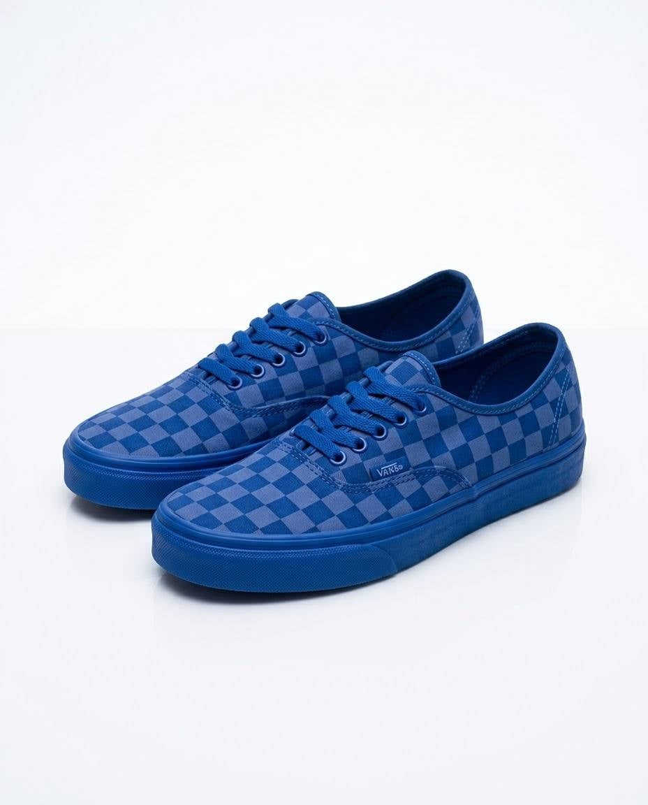 Vans Authentic - Tenis unisex con estampado de tablero azul