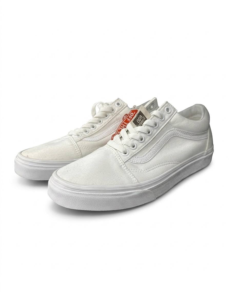 Vans Old Skool - Tenis casuales en color blanco total