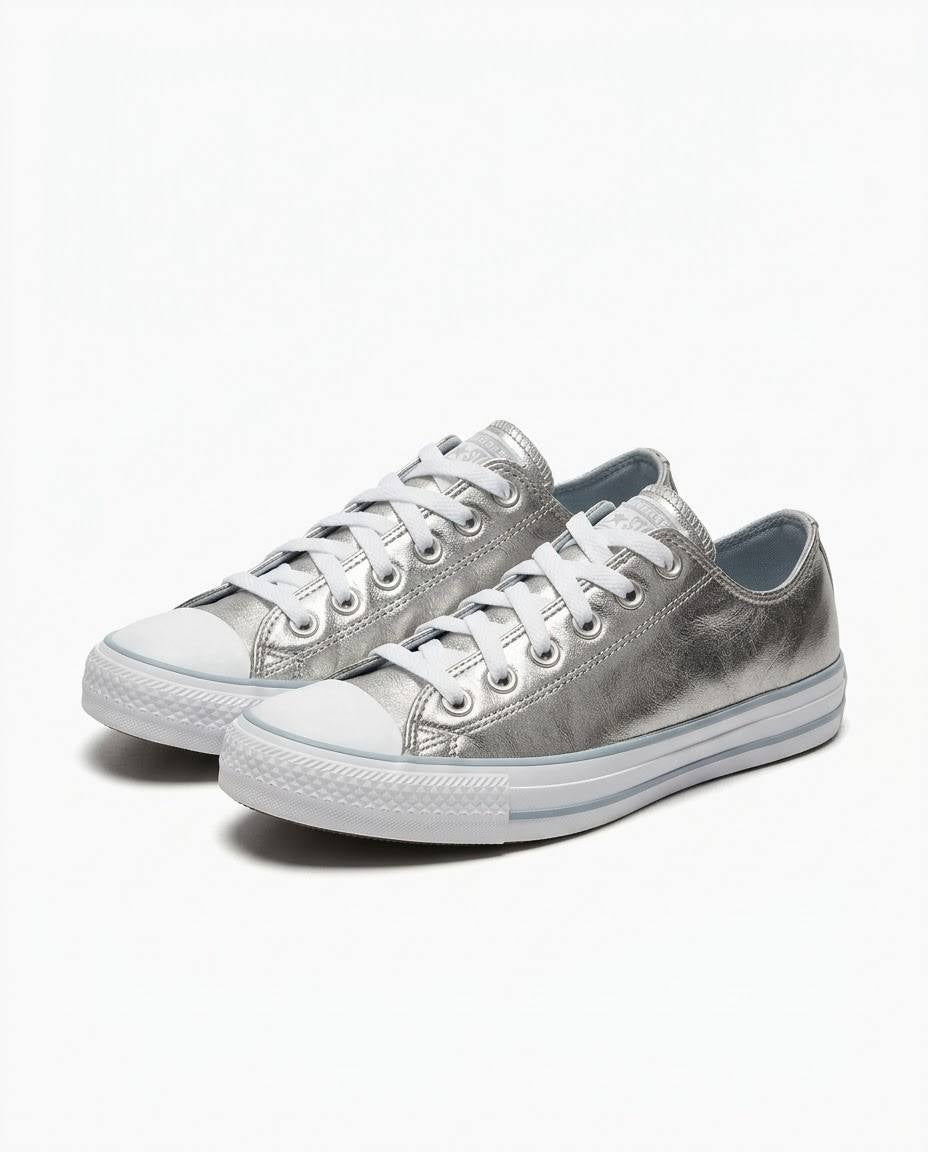 Converse Chuck Taylor All Star - Tenis Plateados Metálicos