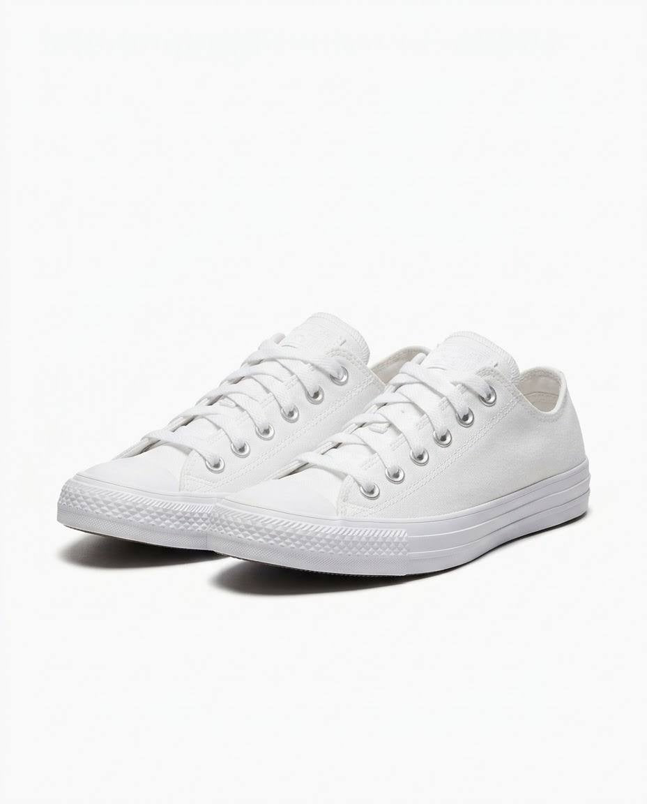 Converse Chuck Taylor All Star - Tenis casuales de lona blancos