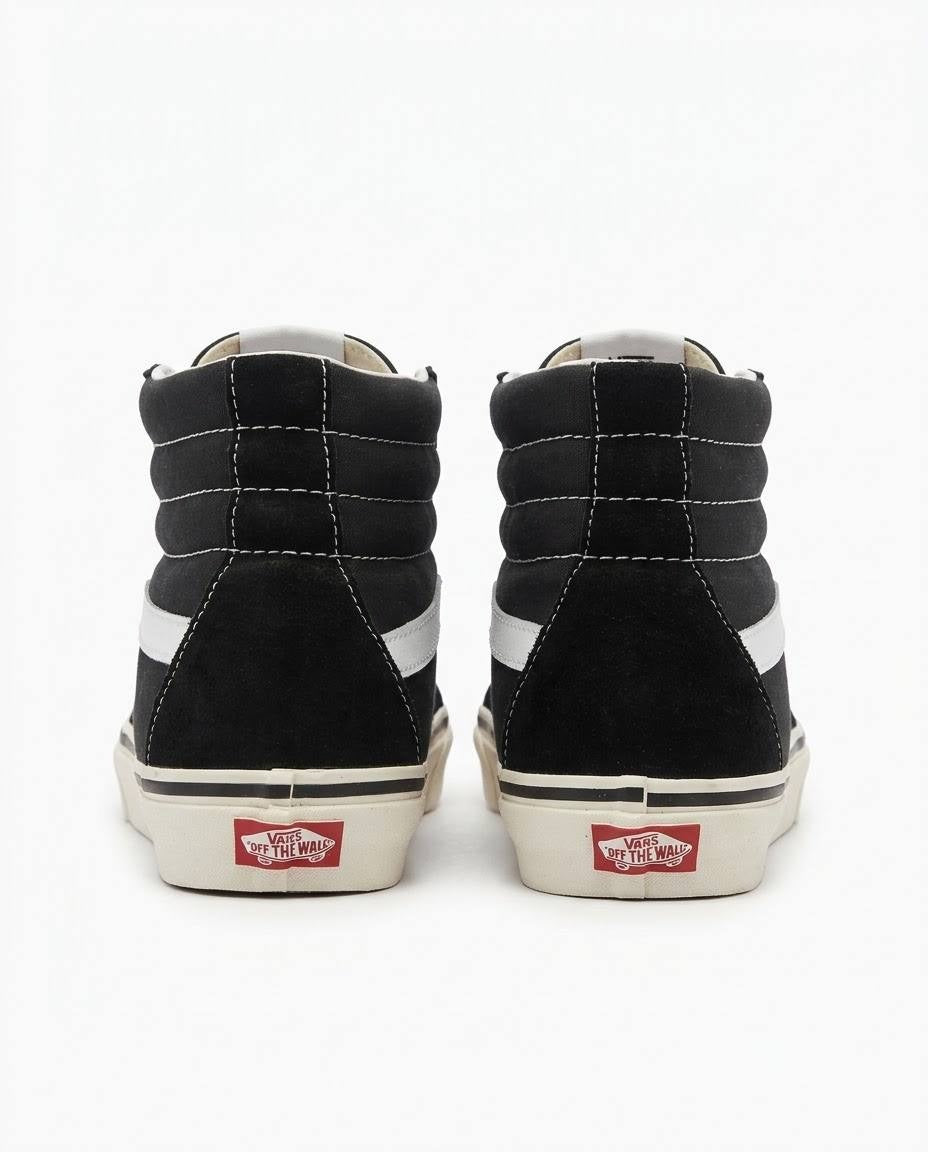 Vans Sk8-Hi - Tenis clásicos de lona y gamuza negros