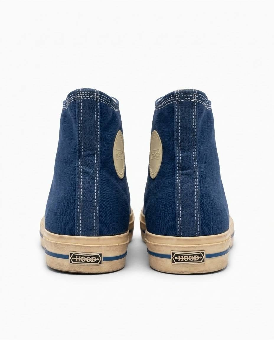 Tenis High-Top Unisex Estilo Vintage Azul Marino