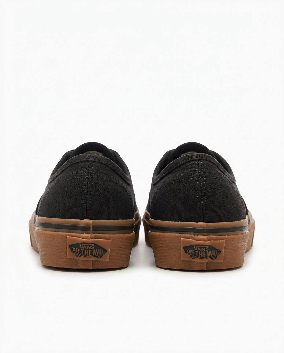 Vans Authentic - Tenis unisex color negro con suela de goma