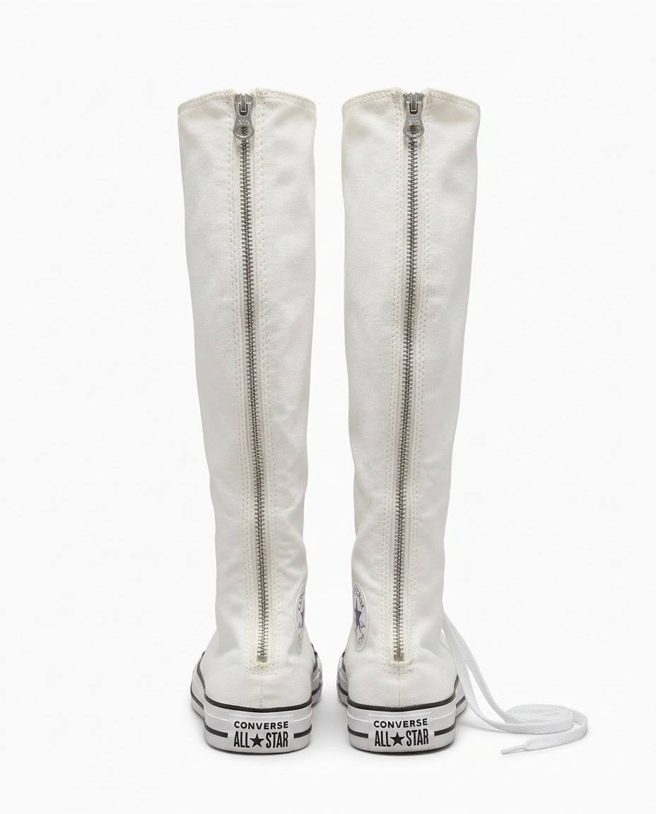 Converse Chuck Taylor All Star - Botas altas de lona blancas