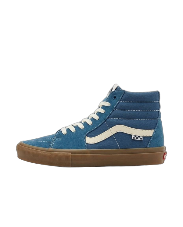 Vans Sk8-Hi Skateboarding - Tenis de gamuza azul con suela de goma